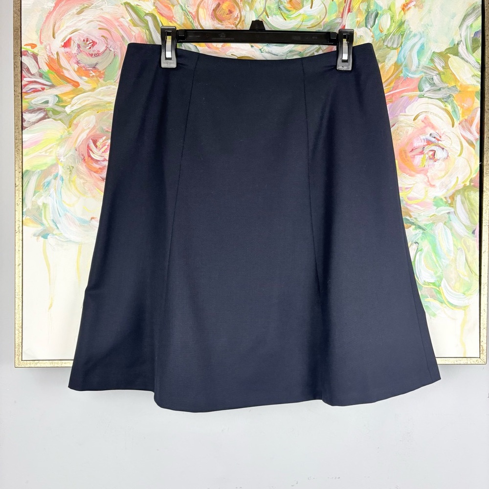 Brooks Brothers Navy A-Line Skirt Size 10 Classic Work Office